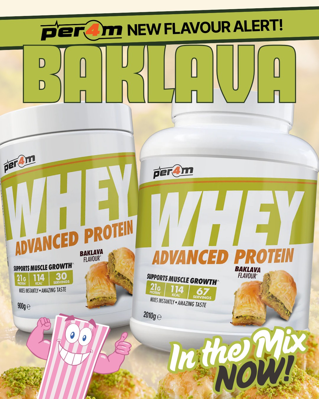 Meet the other Turkish delight... PER4M's Baklava Whey is here!