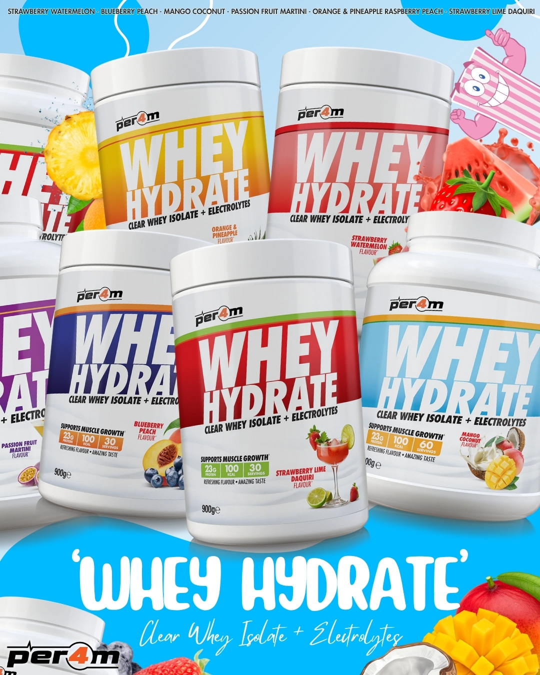 It's getting JUICY folks... meet Per4m Clear Whey Hydrate!